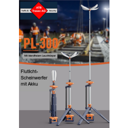 MC, Mobile Flutlicht-Anlage mit Teleskop-Mast und Akku