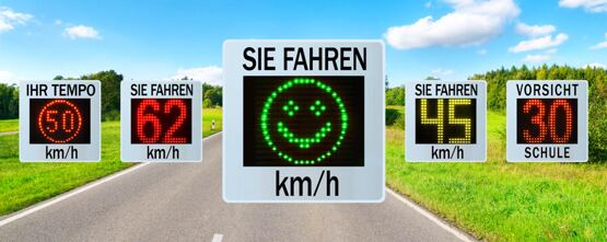 Radar-Anzeigetafel Typ A / Geschwindigkeitsanzeige / Smiley-Anzeige / Speedy