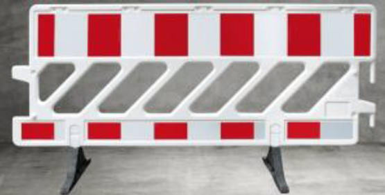 Absperrgitter aus Kunststoff weiss R2, 200 x 105 x 5 cm