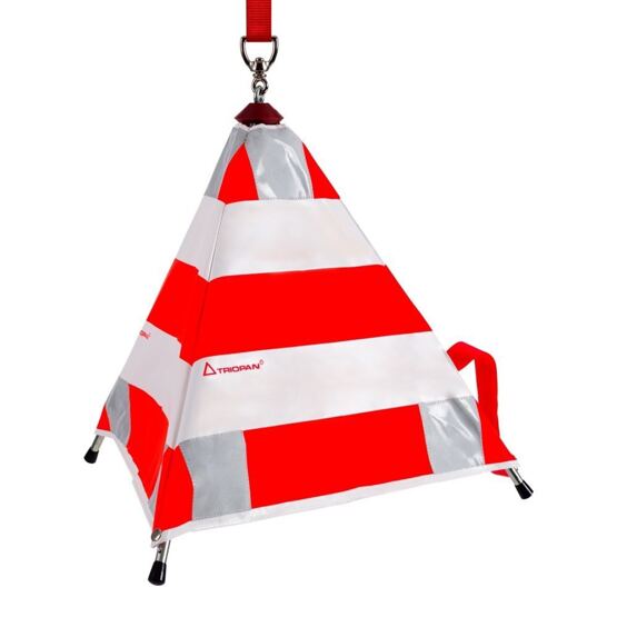 Pyramide für hinterer Überhang, rot - weiss + Reflex